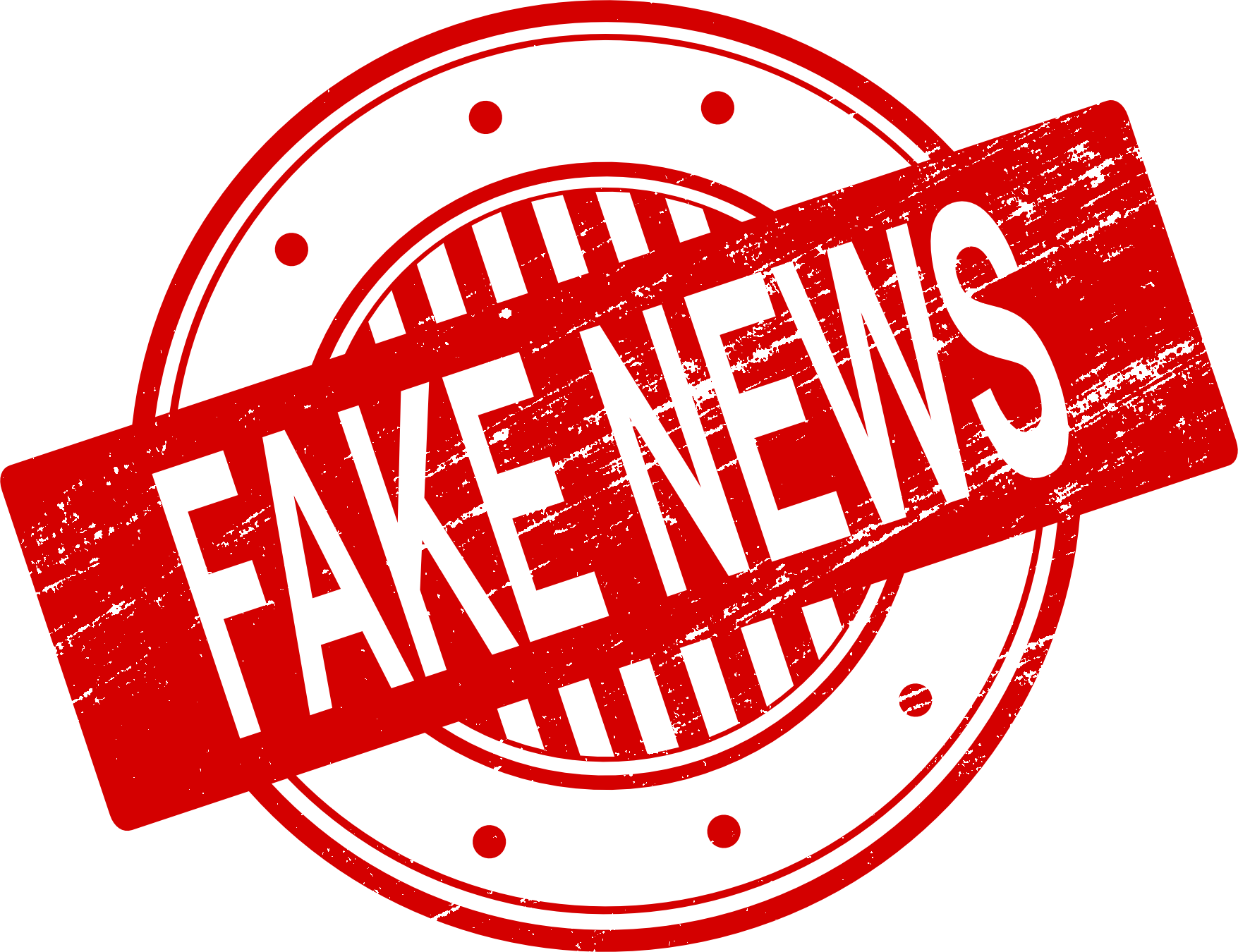 Fake news stamp transparent