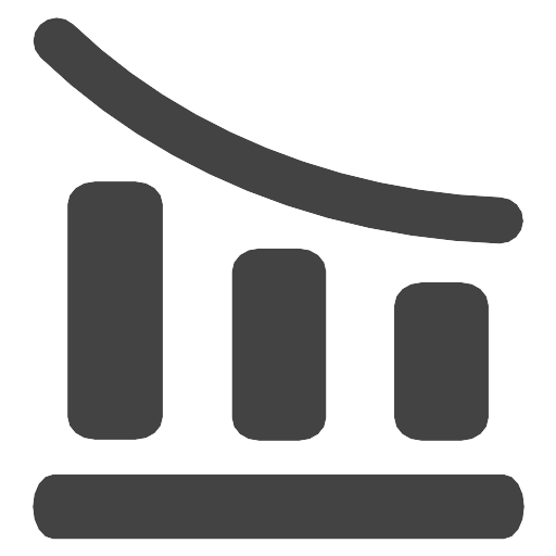 Chart Column Decrease Vector Svg Icon Svg Repo - Premium Dark Image Gallery - Retina
