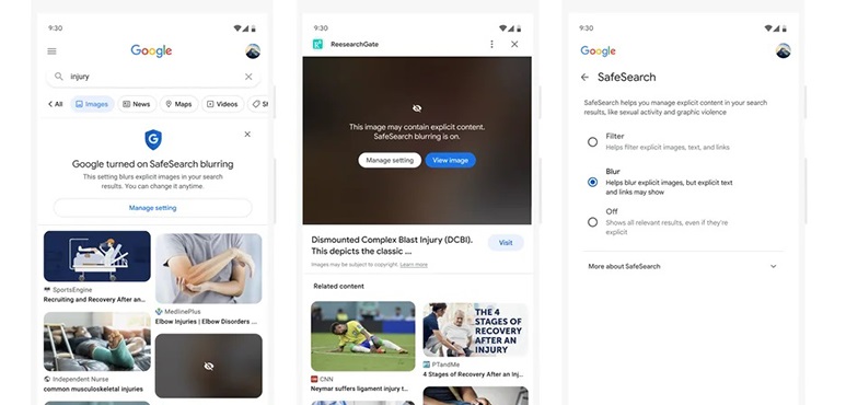 Google SafeSearch - Mobile Devices