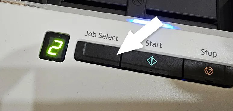 imageFORMULA R40 Office Document Scanner - Job Select Button