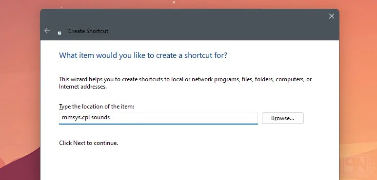 Windows 11 - Shortcuts - Create Shortcut