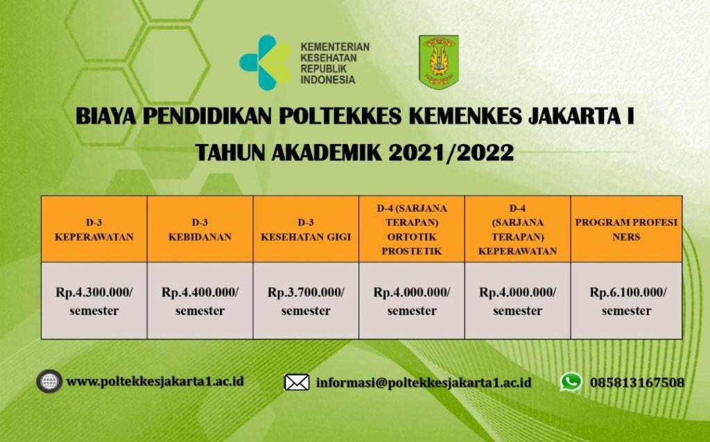 Wakil presiden (wapres) ma'ruf amin meninjau pelaksanaan pembelajaran tatap muka (ptm) di pondok pesantren darunnajah, jakarta. Biaya Pendidikan Di Poltekkes Kemenkes Jakarta I Tahun Ajaran 2021 2022 Poltekkes Kemenkes Jakarta I