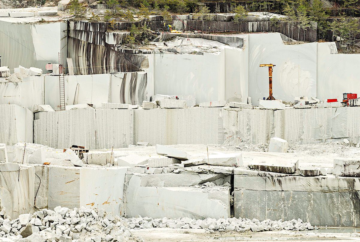 White mount airy quarry, nc, usa