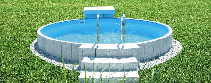 Ovalbecken Gartenpool Oval Ovale Schwimmbecken Ovaler Swimmingpool Ovales Schwimmbad Fertigschwimmbecken Fertigpool