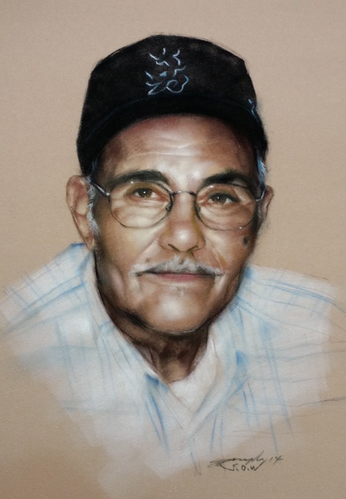 Pastel on velour paper 