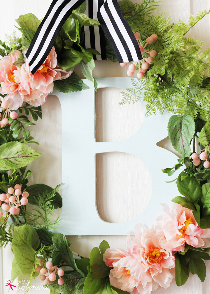 Free We attached flowers on top of the ribbon for a seamless look and distributed the flowers . Diy Botanical Spring Wreath Craft Tutorial Free SVG