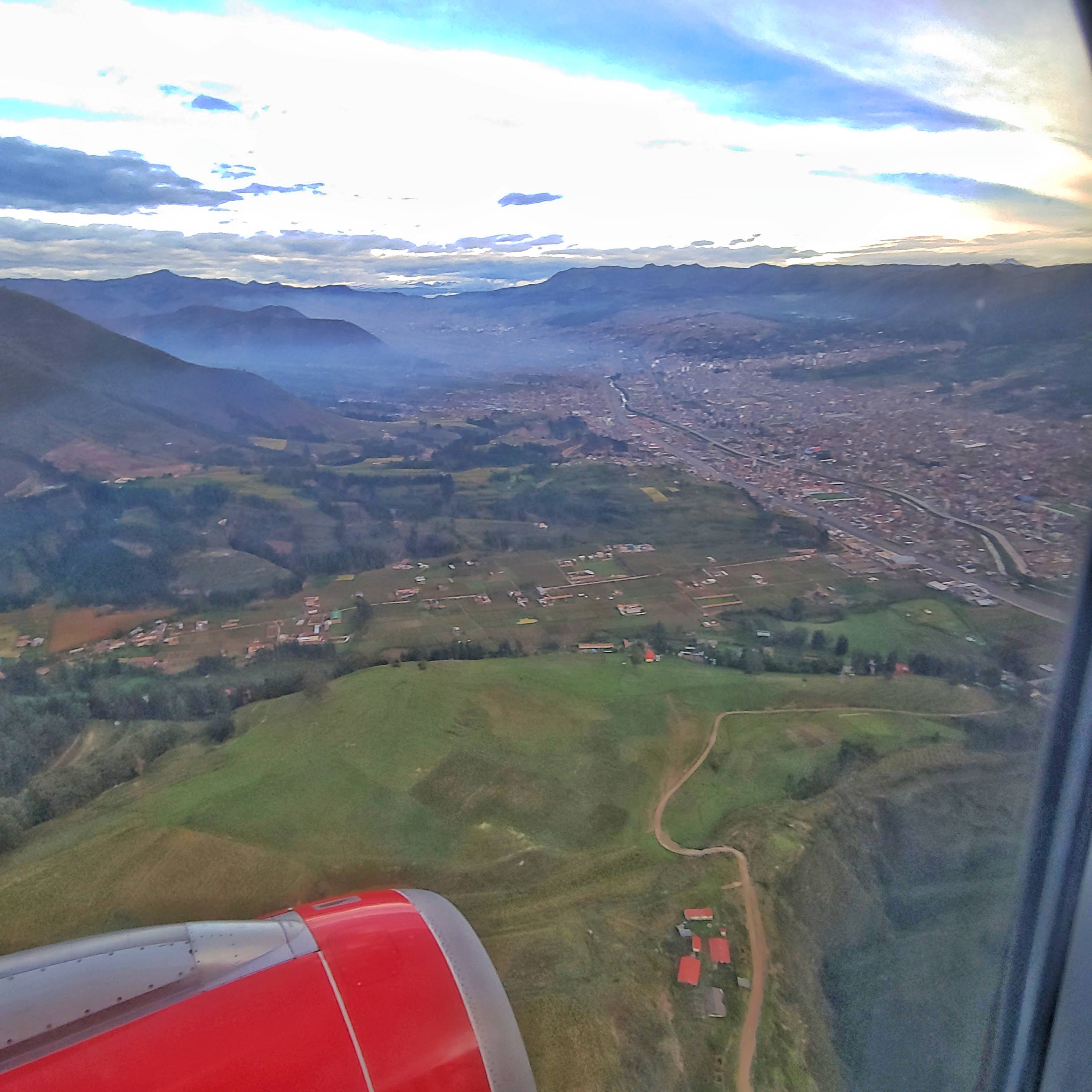 View of Cusco from the air