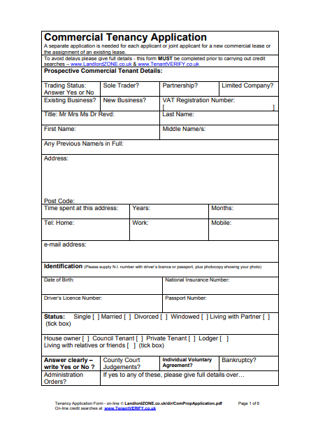 Commercial Tenancy Agreement Templates Poster Template