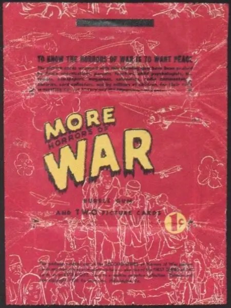 The Rare 1938 “More Horrors of War” Wrapper – Post War Cards