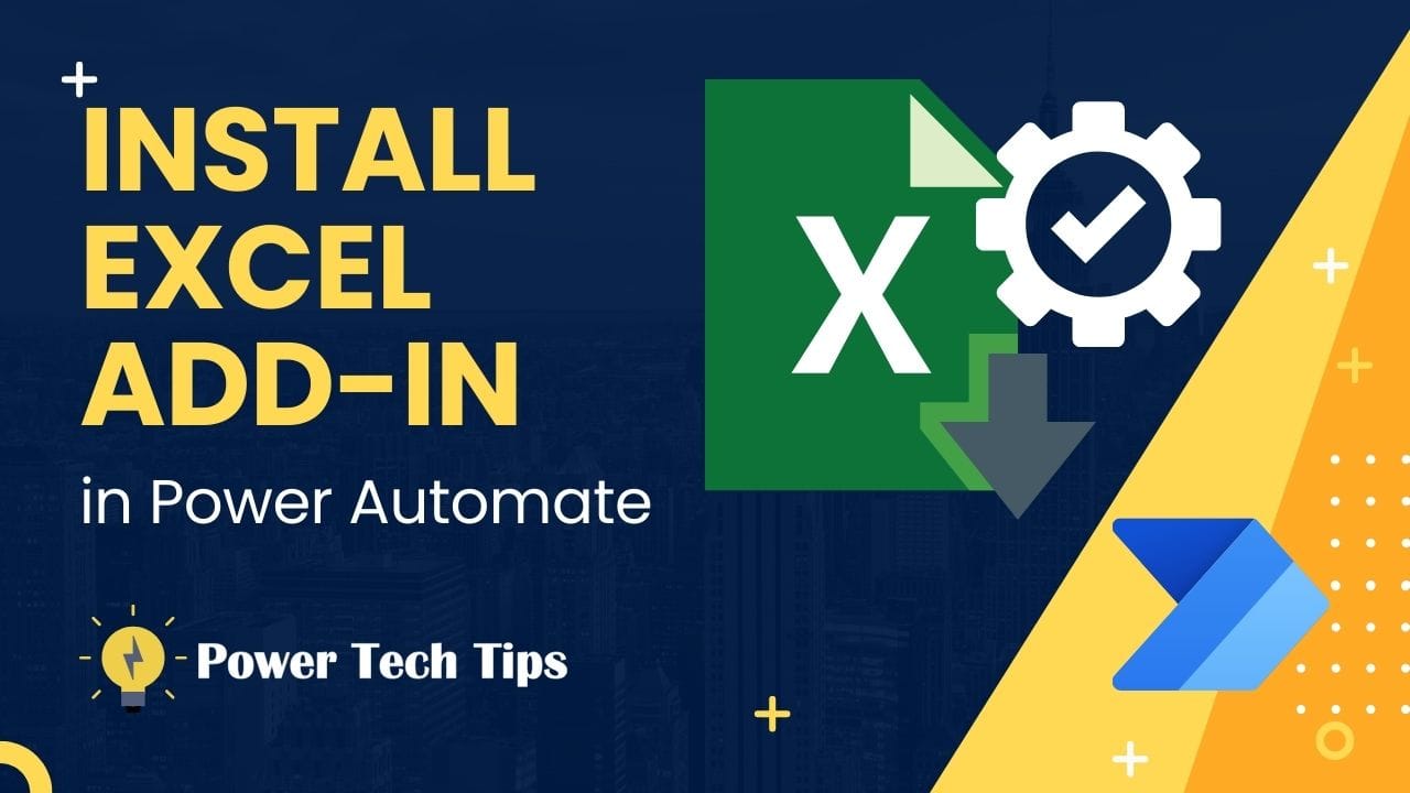 How to install power automate in excel