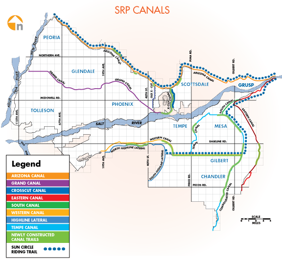 Water Resource Planning SRP Economic Development CanalMap 