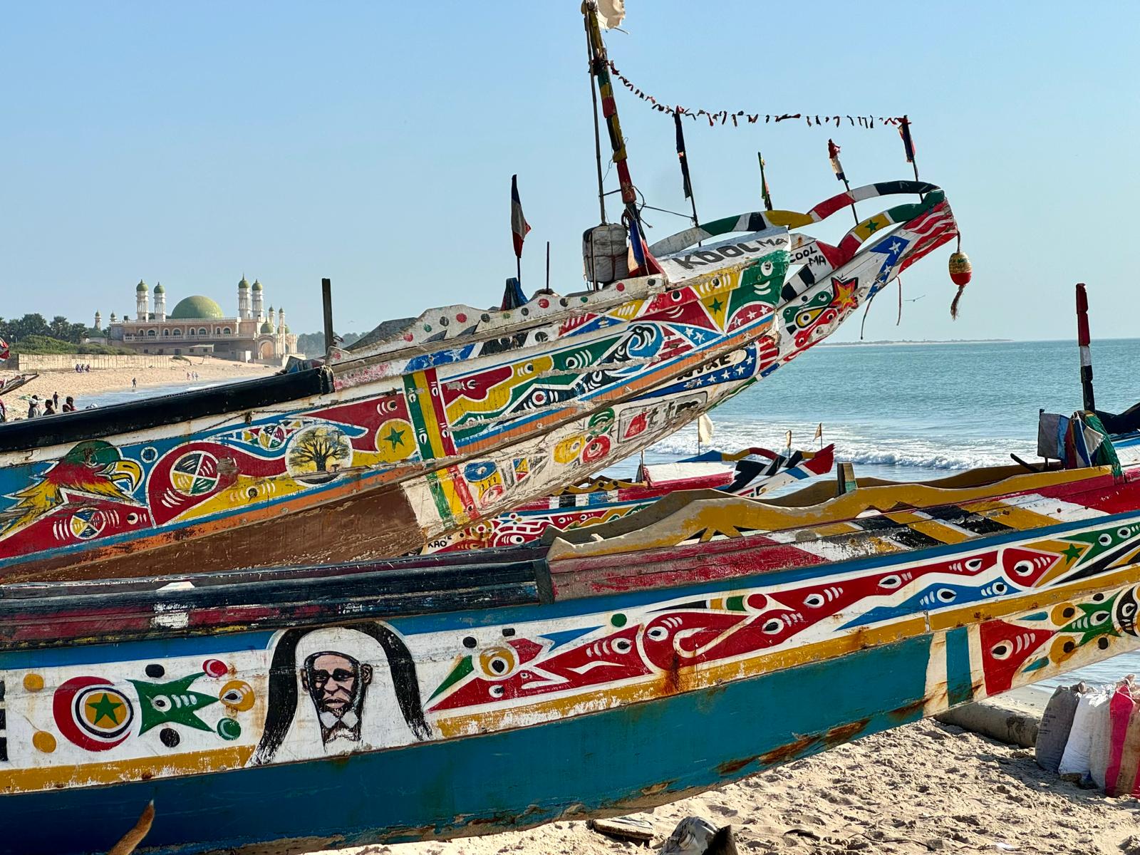 Colorful boats on the Atlantic coast