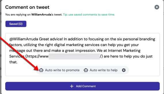 Screenshot of Devi's interface to respond to a tweet. Screenshot of Devi's interface to respond to a tweet.