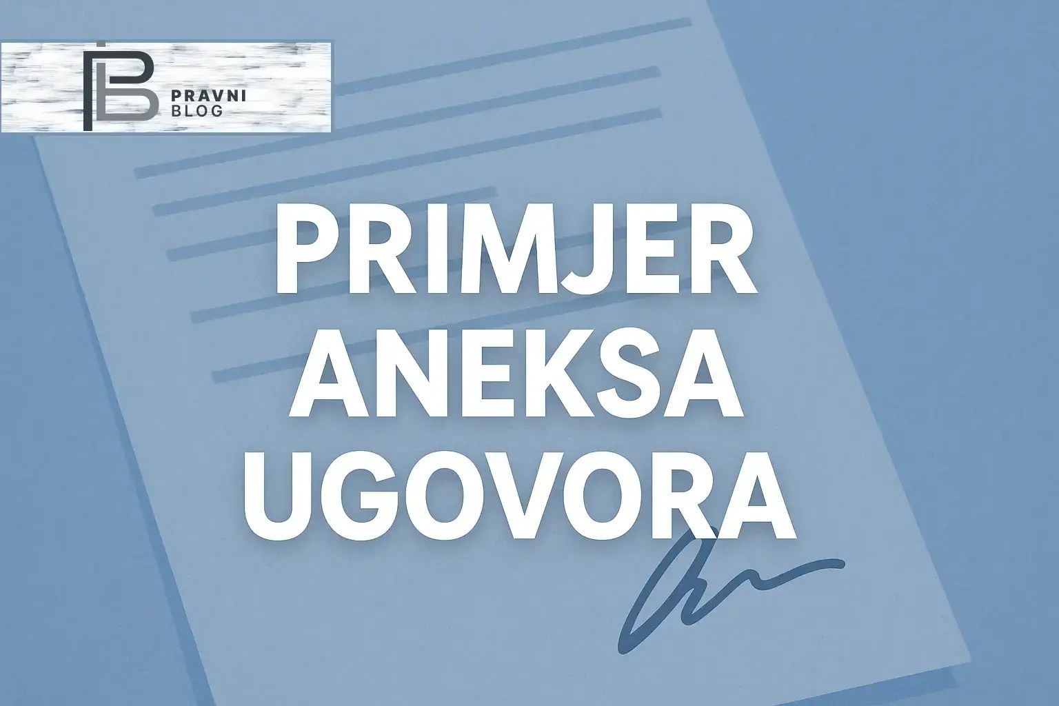 Primjer aneksa ugovora