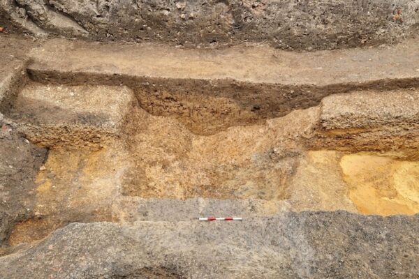 Section through a large medieval ditch. Scale 0.50m