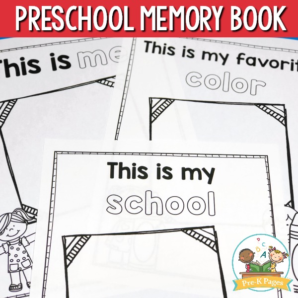 preschool memory book printable for the end of year