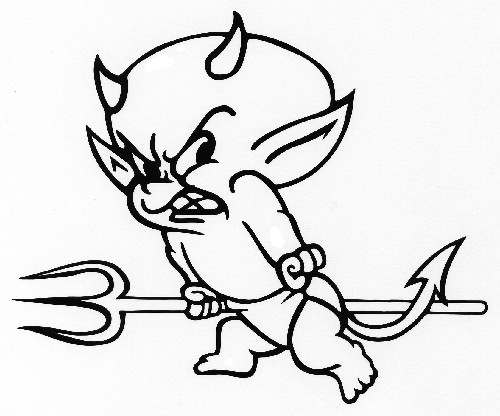 Čert a čertíci Předškoláci omalovánky, pracovní listy » Předškoláci