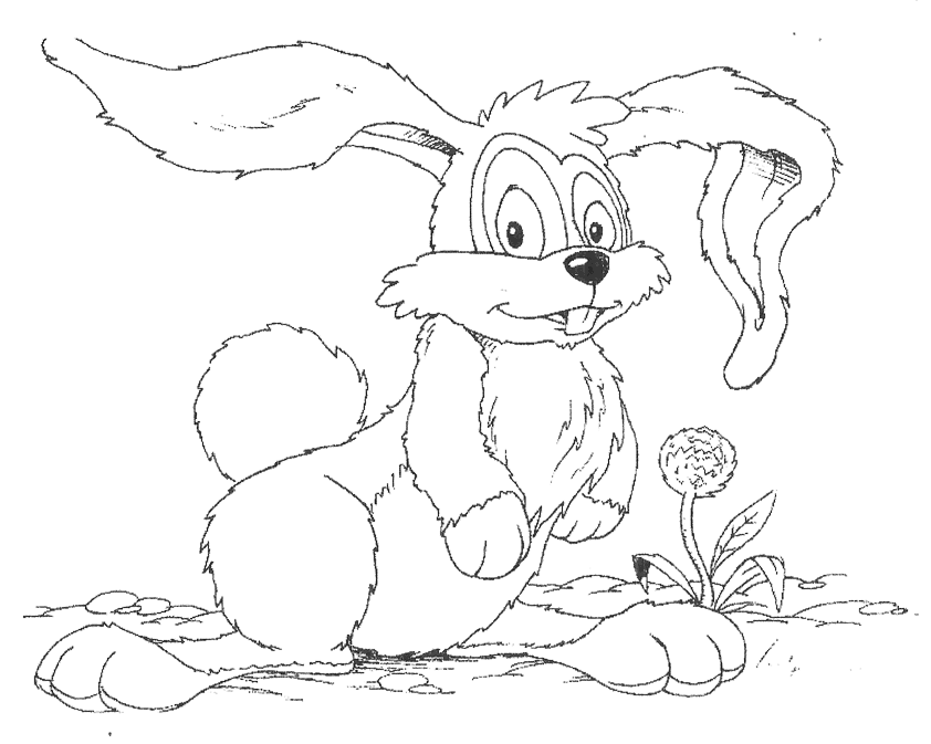 Velikonoční zajíc Předškoláci omalovánky, pracovní listy