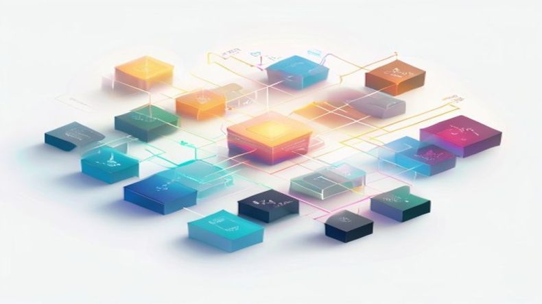 A conceptual illustration of a clean, organized software project structure with various modules represented as interconnected, color-coded blocks, emphasizing order and clear boundaries. The overall impression is one of efficiency and modularity, with a subtle glow around the central business logic components.