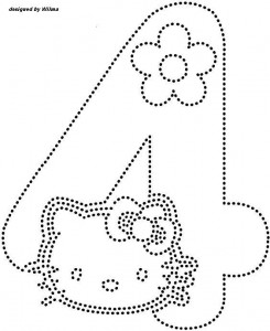 hello kitty number trace worksheet for kids crafts and