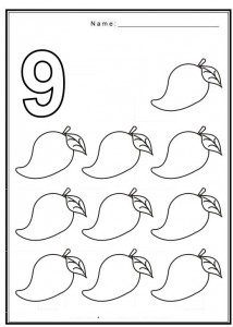 free coloring pages of numbers with fruits crafts and