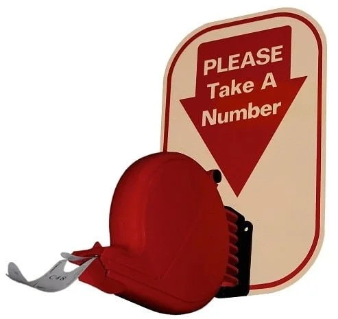 Number Dispenser Sign CounterPoint Queue Management System • PresentationPoint – presentationpnt