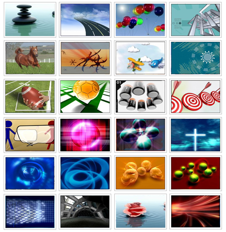 Over 2,000 video movie clips optimized for microsoft powerpoint