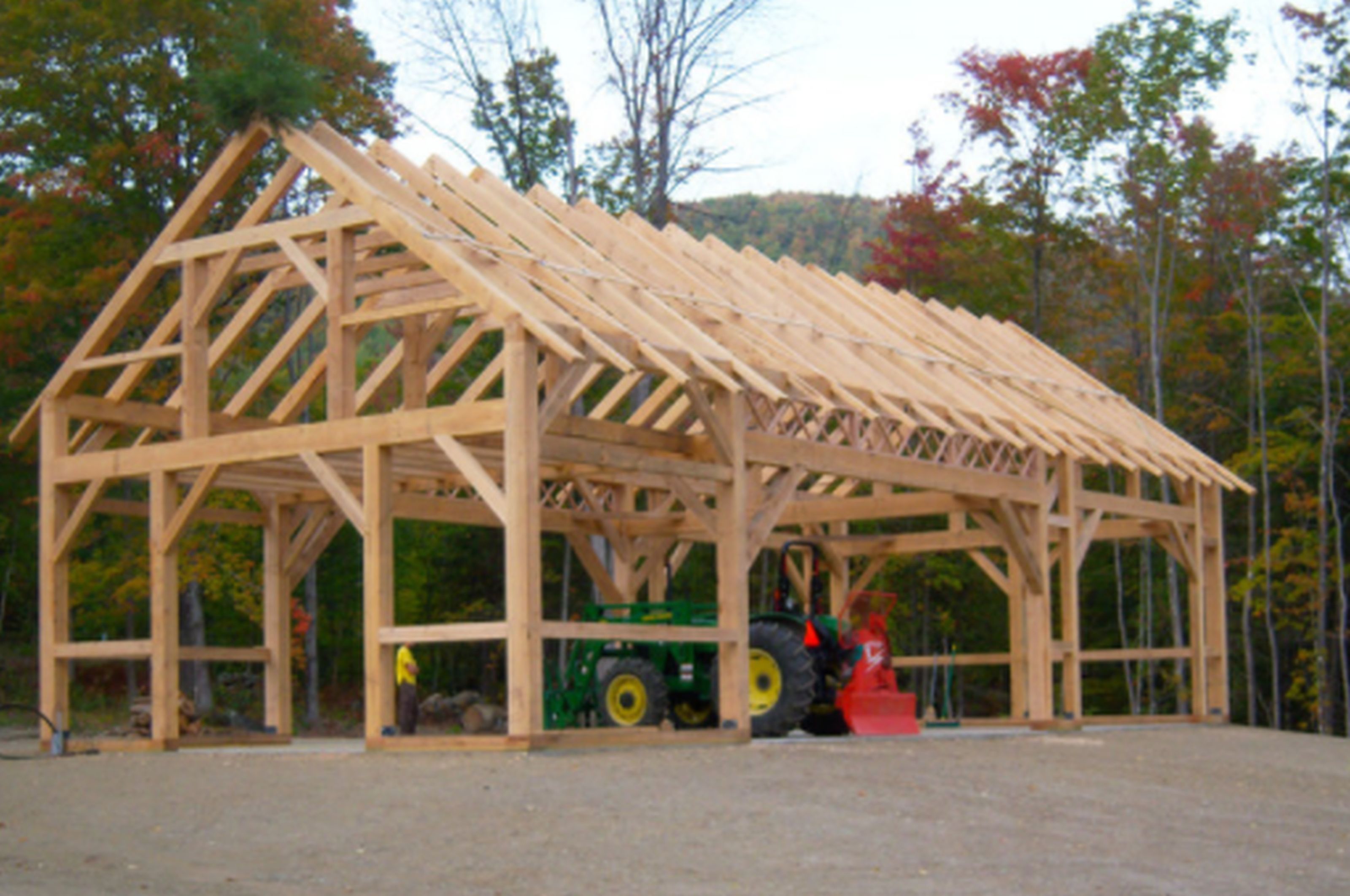 Timber frame barns are gaining in popularity across the state and in New England. COURTESY PHOTO/Maine Mountain Timber Frames