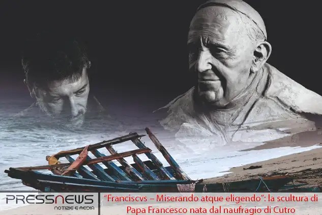 “Franciscvs – Miserando atque eligendo”: l’anima di Cutro nella scultura di Papa Francesco realizzata da Domenico Sepe