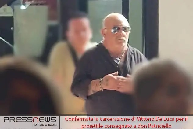Confermata la carcerazione di Vittorio De Luca per il proiettile consegnato a don Patriciello