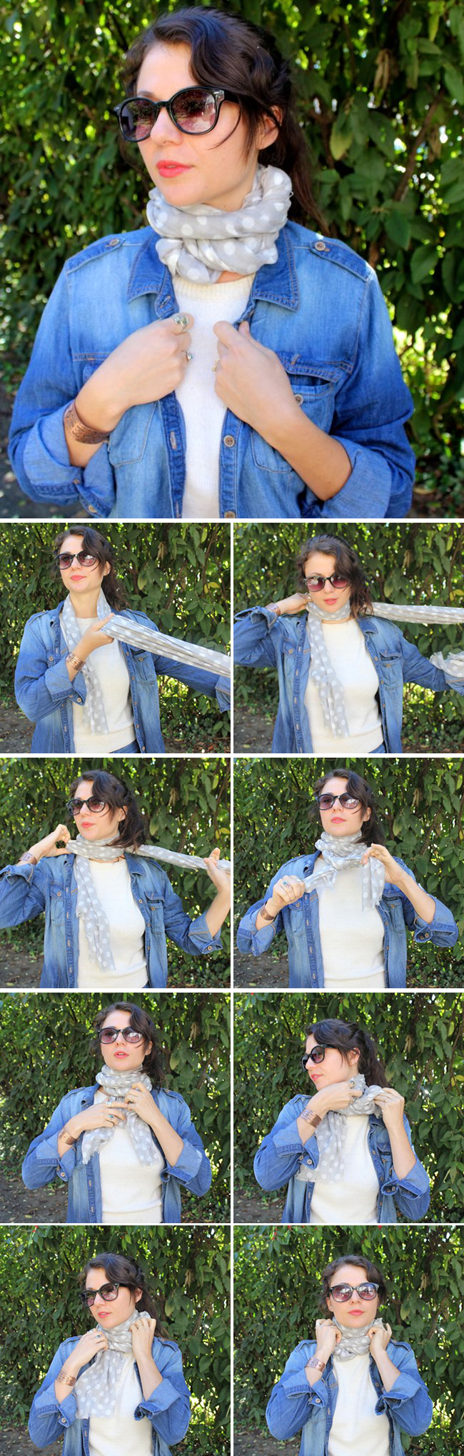 Get Inspired How To Tie Square Scarf Around Your Neck And Look Fabulous - e5nckvb