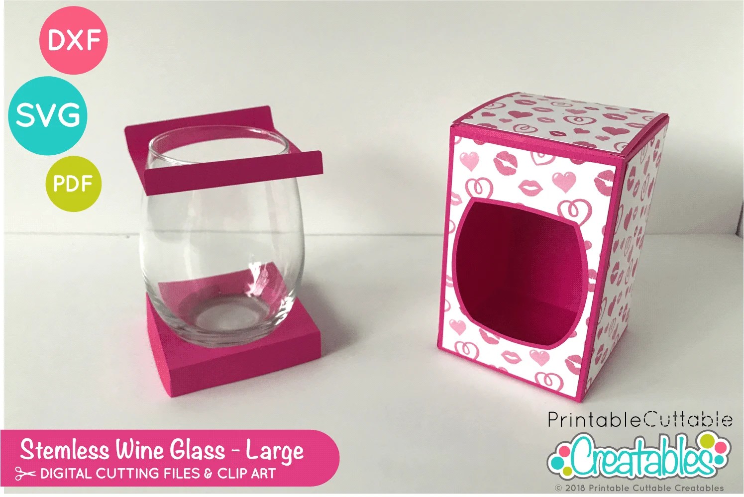Finding the right material for you is a matter of personal preference but. Large Stemless Wine Glass Box Svg File Template For Cricut