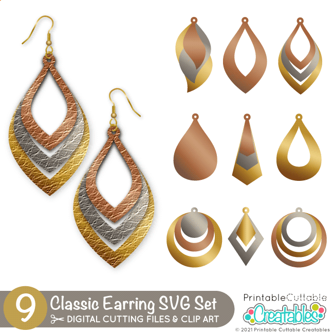 Using microsoft's word application, you can create c. Classic Earring Free Svg Files For Cricut Silhouette