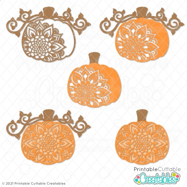 It's a great beginners project to create your first layered mandala! Pumpkin Mandala Svg File For Cricut Silhouette Machine
