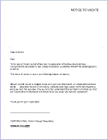 free printable intent to vacate letter template vacate
