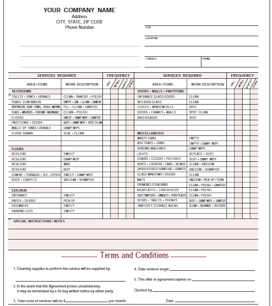 12 Free Sample Office Monthly Service Quotation Templates Printable Samples