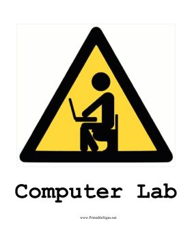 Printable Computer Lab Sign - Download Classic Nature Image | Retina