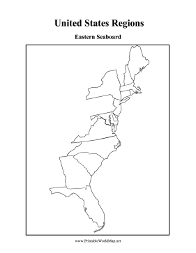 Eastern Seaboard Map Eastern Seaboard Map 