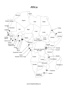 Printable Maps Africa Labeled P 