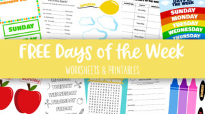 Days of the week worksheets & printables