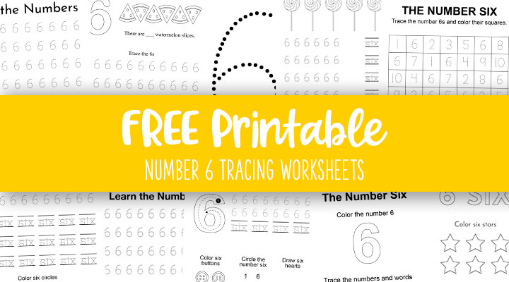 Number 6 tracing worksheets