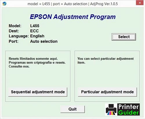epson adjustment program l455