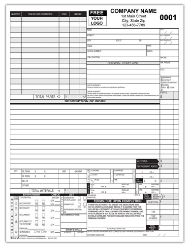 hvac invoice form printit4less