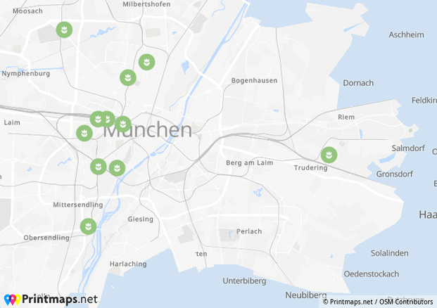 How to print a map with multiple locations