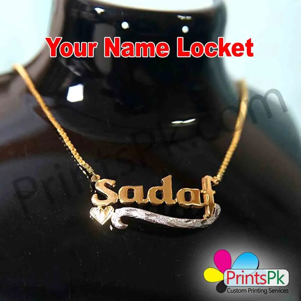 Custom Name Locket Personalized with your Name Artificial Jewelry Custom Name Necklace