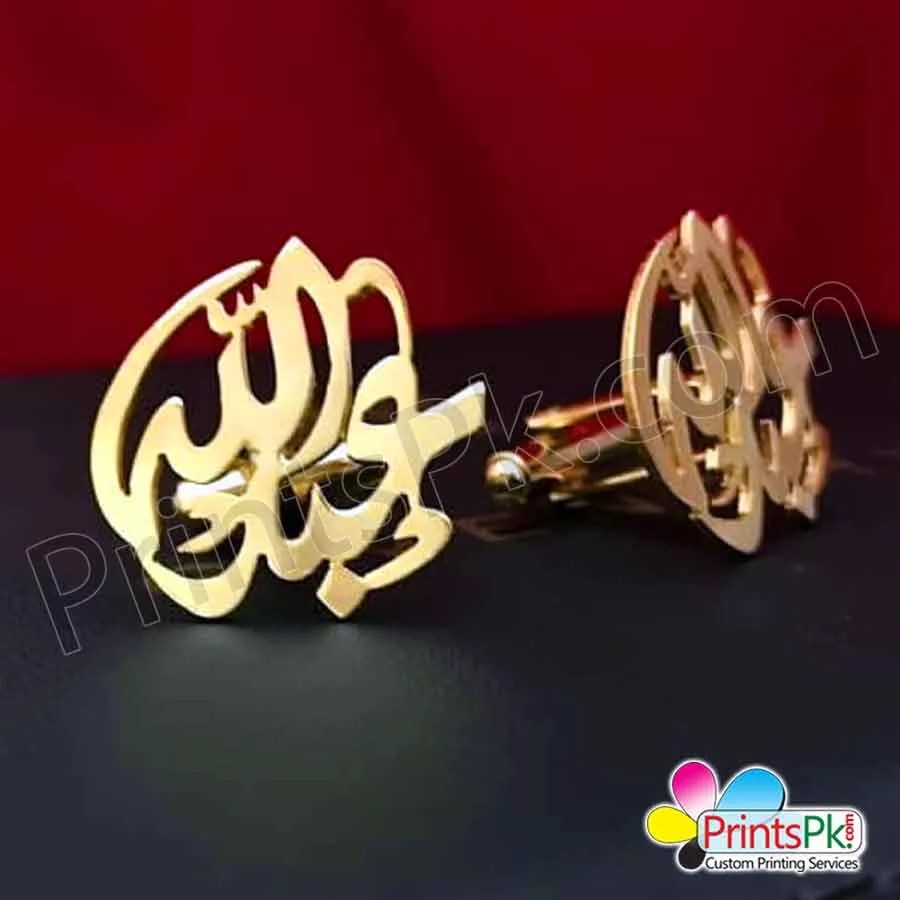 Customized Name Cufflinks, Abdullah Cufflinks, Personalised Urdu Name Cufflinks,