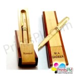 Customized Wooden Pen with Name & Folding Stand Box