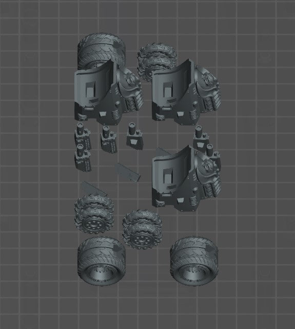 Chaos Marine Bike proxies 40k warhammer stl
