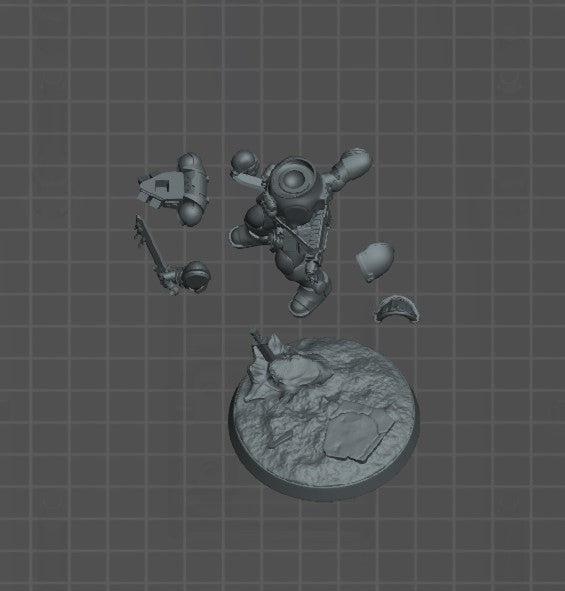 Lieutenant with combi weapon proxies 40k warhammer stl