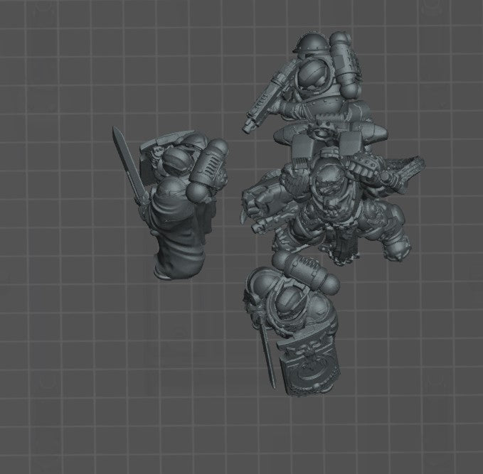 Space knight in heavy armor proxies warhammer 40k stl